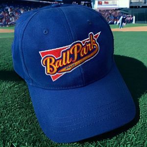 Ball Park Brand Hat Adult Blue Strapback Adjustable Cap Dad Grill Hotdogs Franks